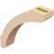 Ekena Millwork 3-inch W x 14-inch D x 14-inch H Lafayette Rough Cedar Woodgrain TimberThane Knee Brace, Primed BRCUR03X14X14LFTRCPR - alternate 5